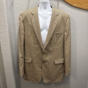 Vtg Burberry Blazer Kensington Plaid 100% Wool Mens 46XL Union Made USA Coat NWT